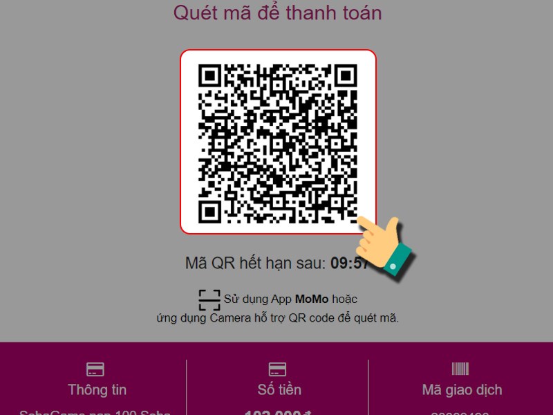 Quét mã QR để thanh toán Quét mã QR để thanh toán