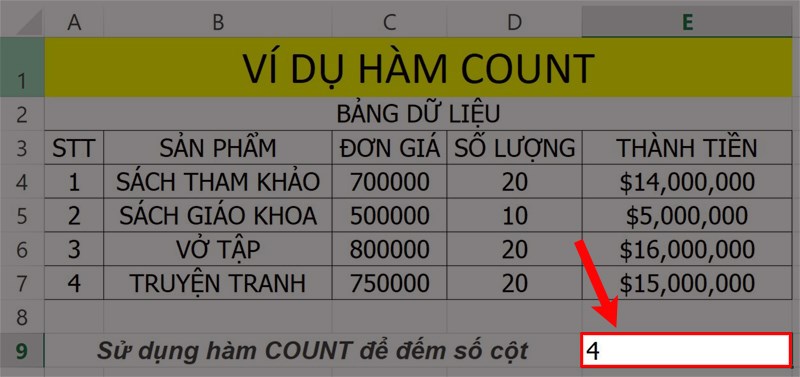 Nhấn&nbsp;Enter&nbsp;để hiển thị kết quả.