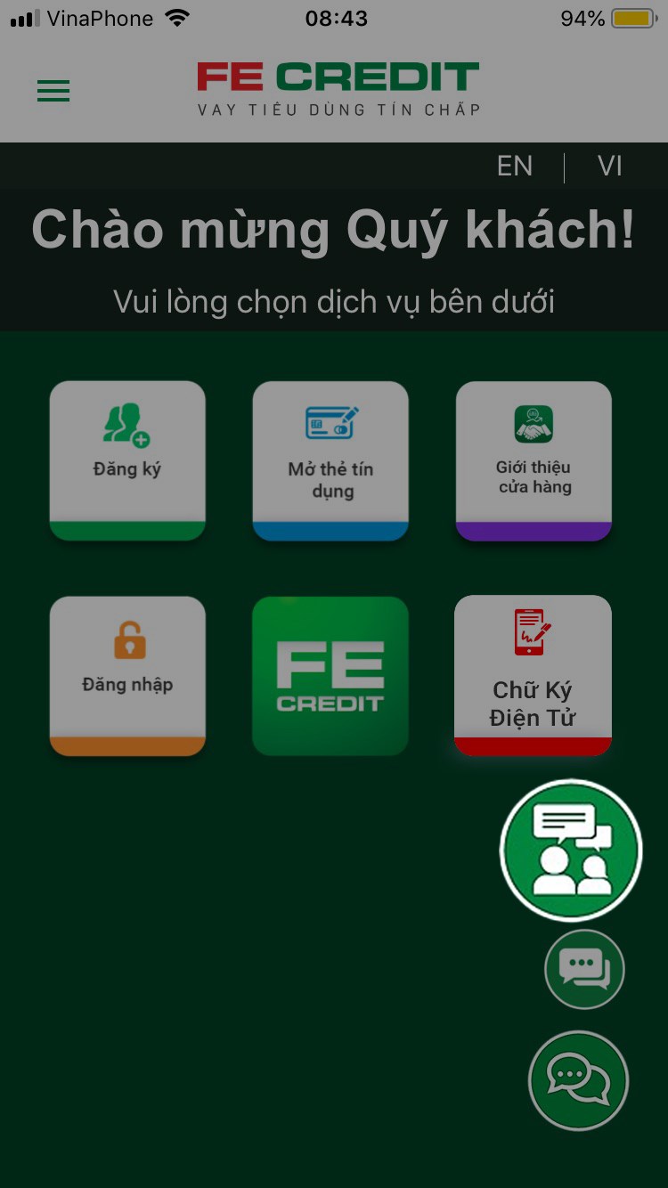 Ứng dụng FE CREDIT mobile