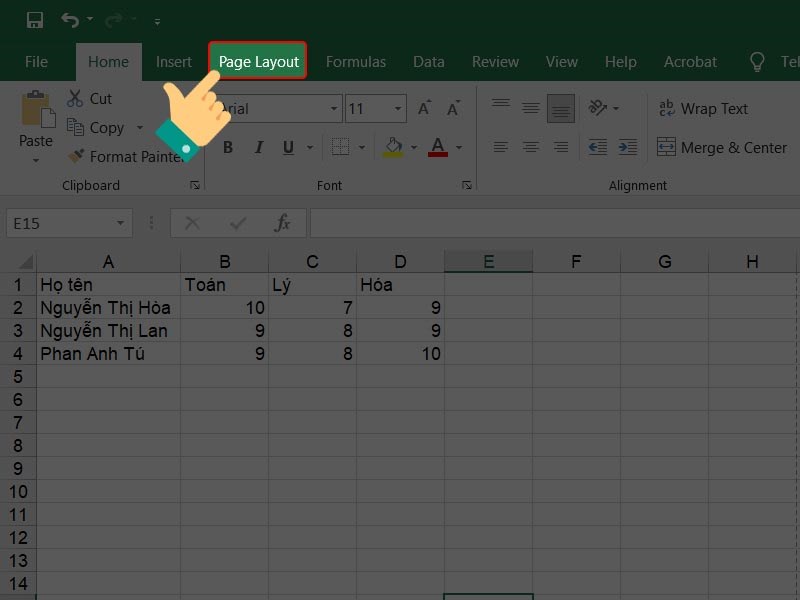Chọn công cụ Chọn công cụ