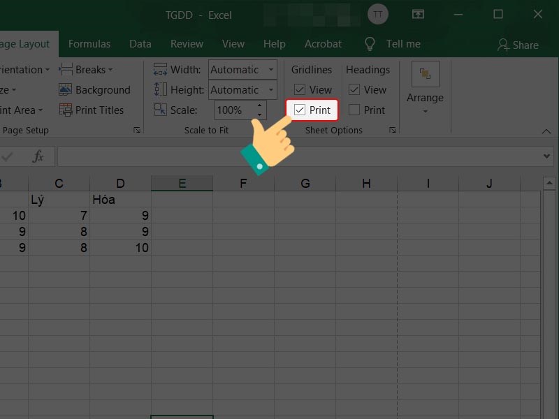 Chọn Print Chọn Print