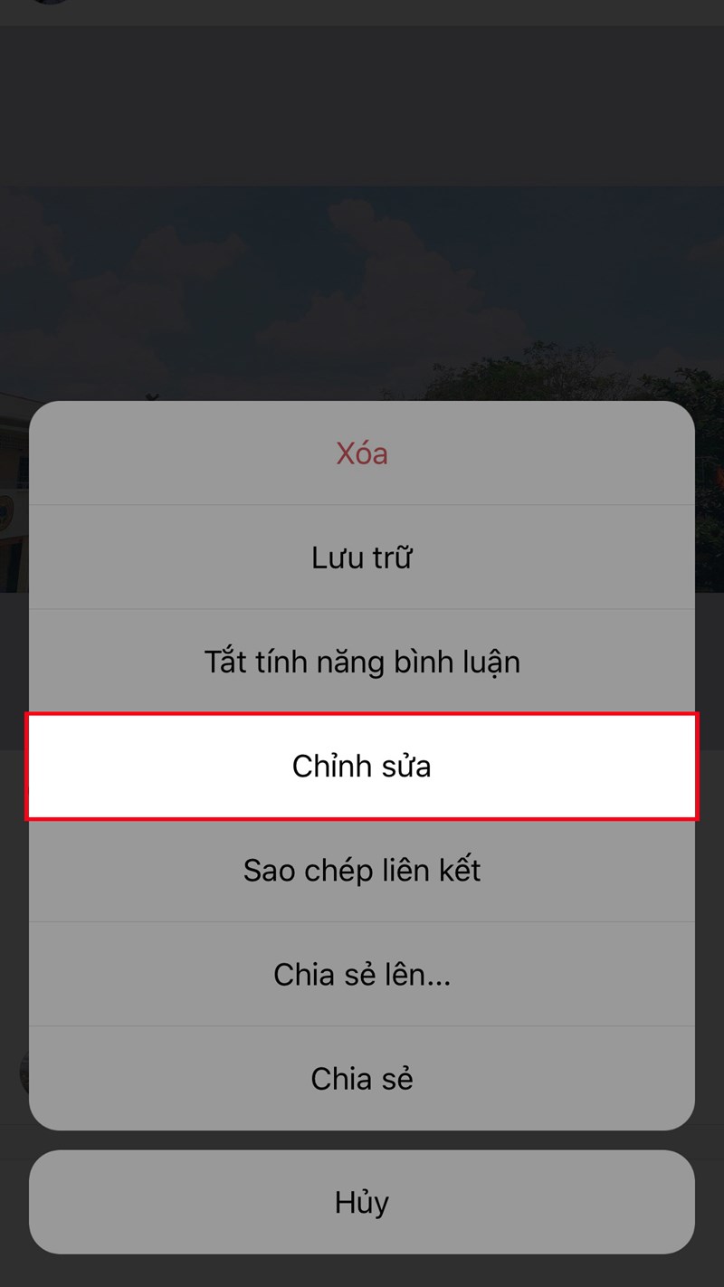 Chọn Chỉnh sửa