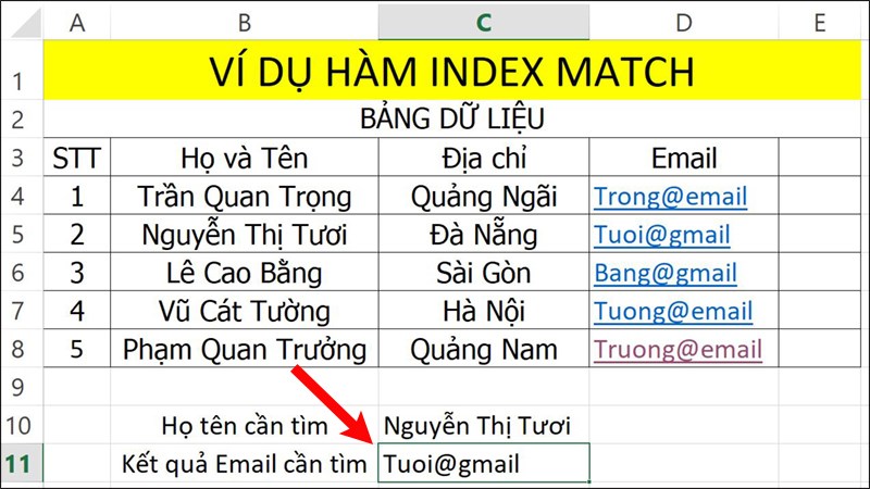 Nhấn&nbsp;Enter&nbsp;để hiển thị kết quả.