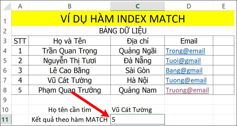 Nhấn&nbsp;Enter&nbsp;để hiển thị kết quả.