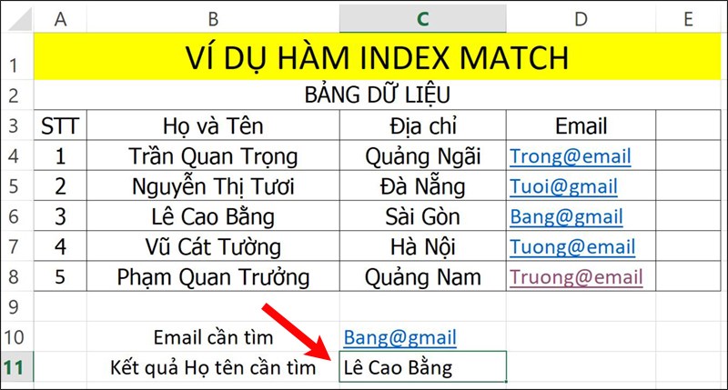 Nhấn&nbsp;Enter&nbsp;để hiển thị kết quả.