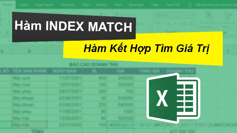 Cách sử dụng hàm INDEX MATCH trong Excel cực đơn giản, có ví dụ minh họa dễ hiểu