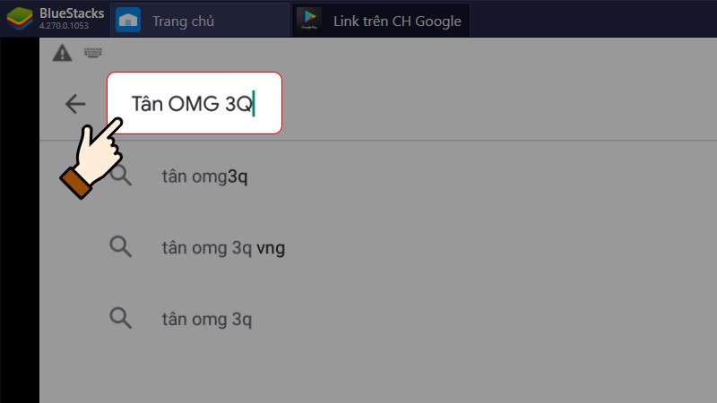 Nhập vào từ khoá Tân OMG3Q và bấm Enter