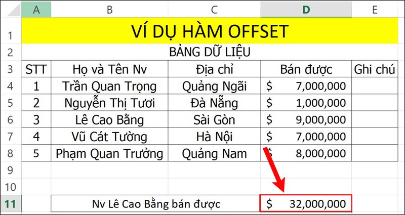 Nhấn&nbsp;Enter&nbsp;để hiển thị kết quả.