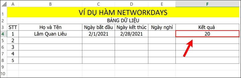 Nhấn&nbsp;Enter&nbsp;để hiển thị kết quả.