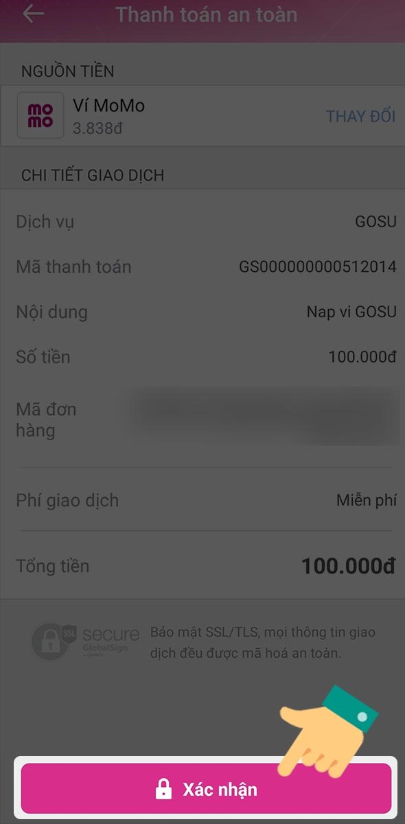 X&aacute;c nhận th&ocirc;ng tin