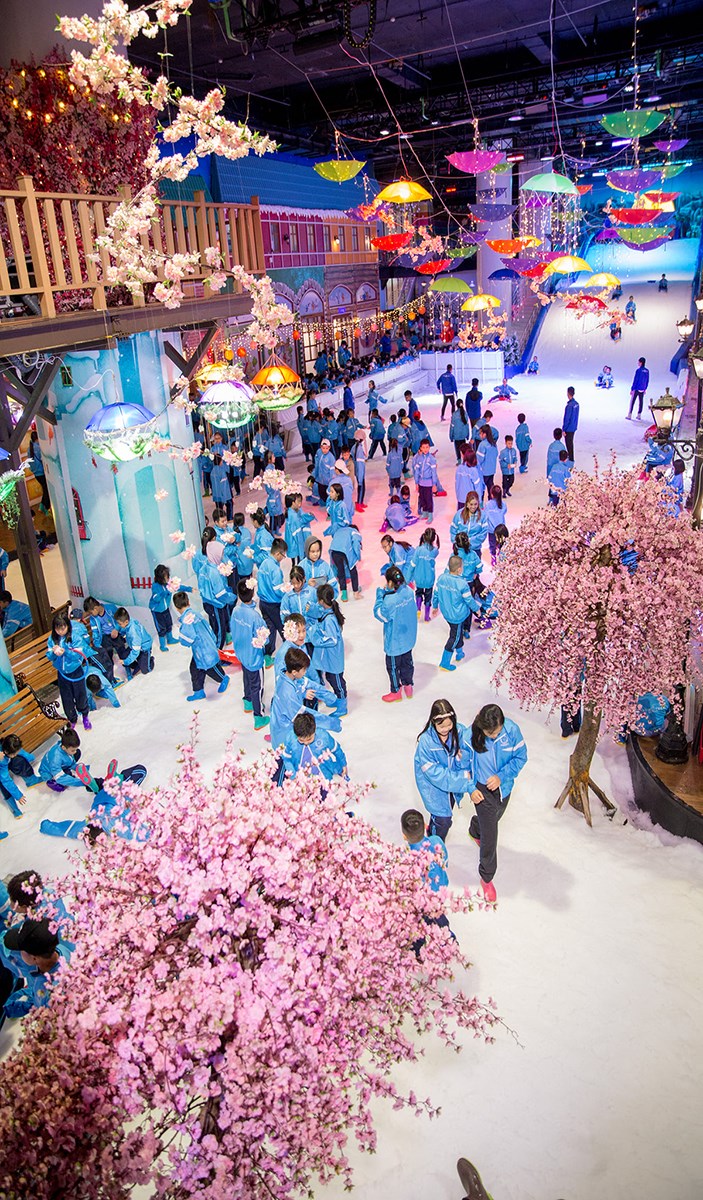 Bên trong khuôn viên Snow Town