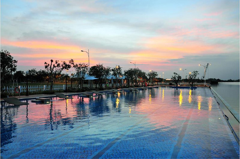 Cảnh hoàng hôn ở khu du lịch BCR quận 9