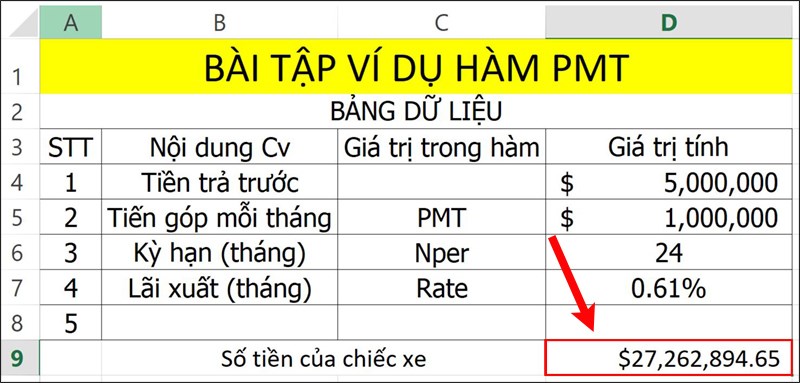 Nhấn&nbsp;Enter&nbsp;để hiển thị kết quả.