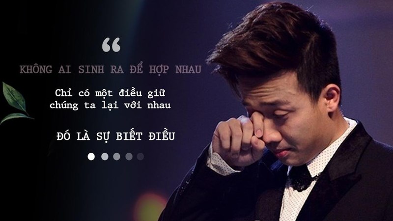 Những câu nói hay của Trấn Thành về tình yêu