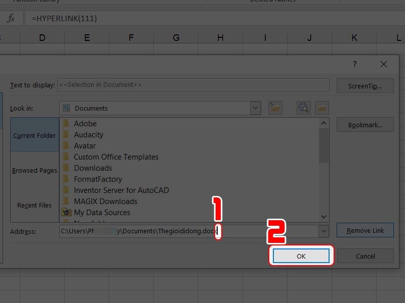 hyperlink not working in excel 2010