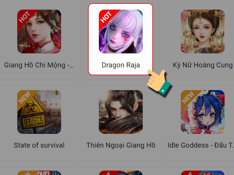 Chọn game Dragon Raja 