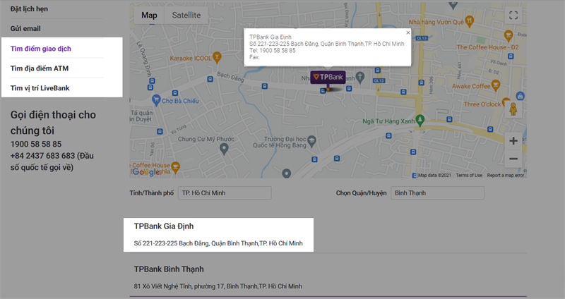 Tra cứu ATM/Điểm giao dịch/LiveBank TPBank