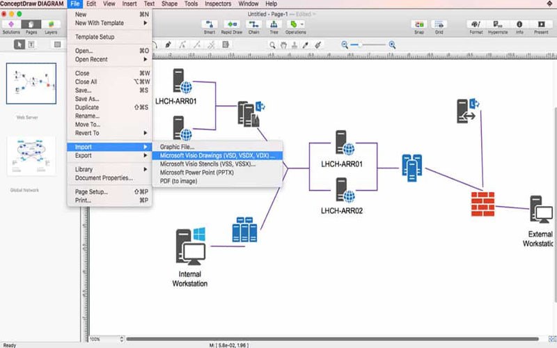 Visio là một phần mềm vẽ sơ đồ nổi tiếng và phổ biến trong thiết kế mô hình mạng. Với Visio, bạn có thể hiển thị mô hình mạng rõ ràng và chi tiết hơn bao giờ hết. Hãy nhấn vào hình ảnh để bắt đầu khám phá thế giới mô hình mạng của Visio ngay hôm nay!