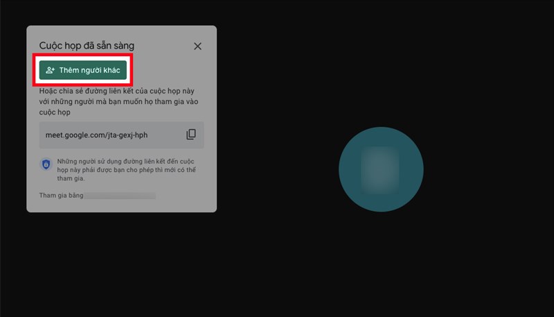 Hoặc nhấn vào Thêm người khác ở góc bên trái