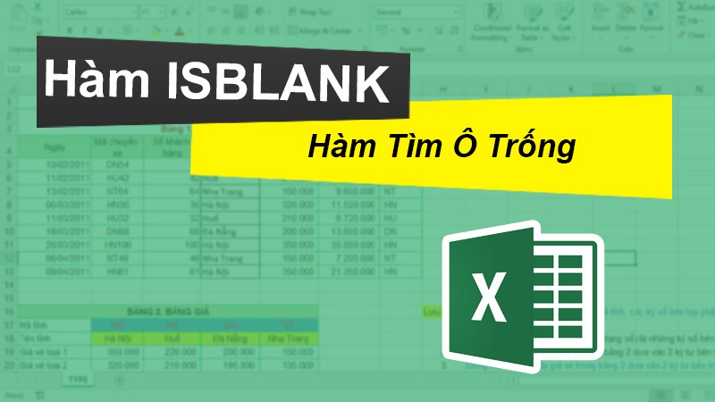 Cách sử dụng hàm ISBLANK kiểm tra ô trống trong Excel cực chi tiết, có ví dụ dễ hiểu