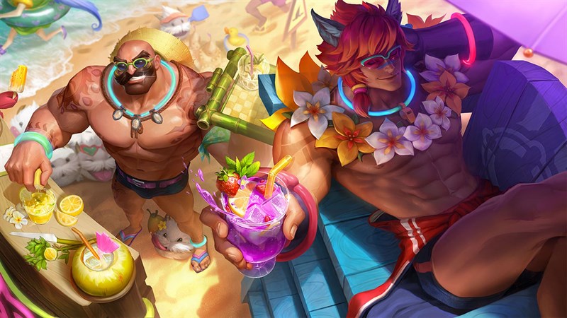 Braum & Sett Tiệc Bể Bơi