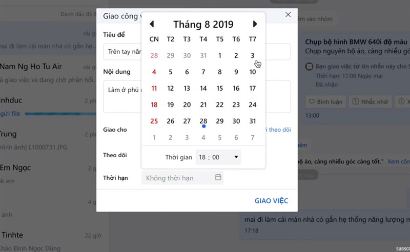 Quản l&yacute; c&ocirc;ng việc với phần mềm Zalo