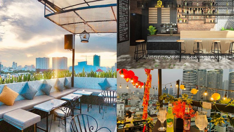 Top 9 quán Rooftop Bình Thạnh. Rooftop bar. Rooftop cafe cực Chill, view cực đẹp.