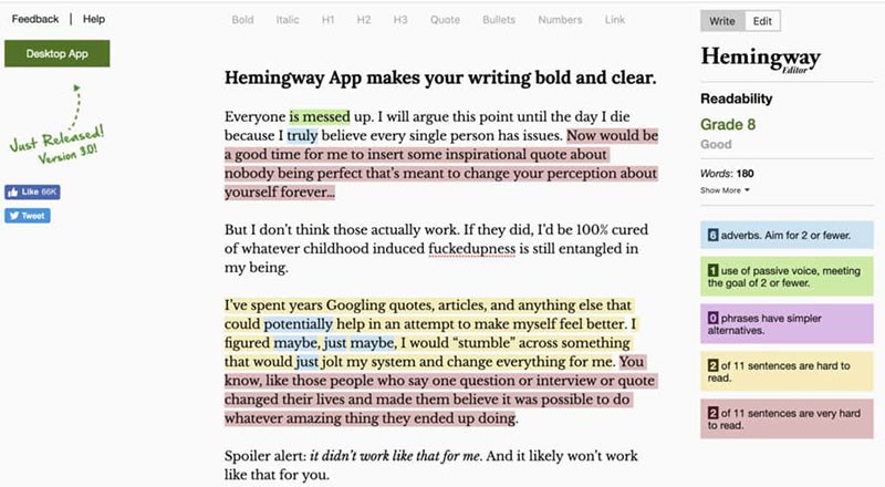Hemingway Editor 