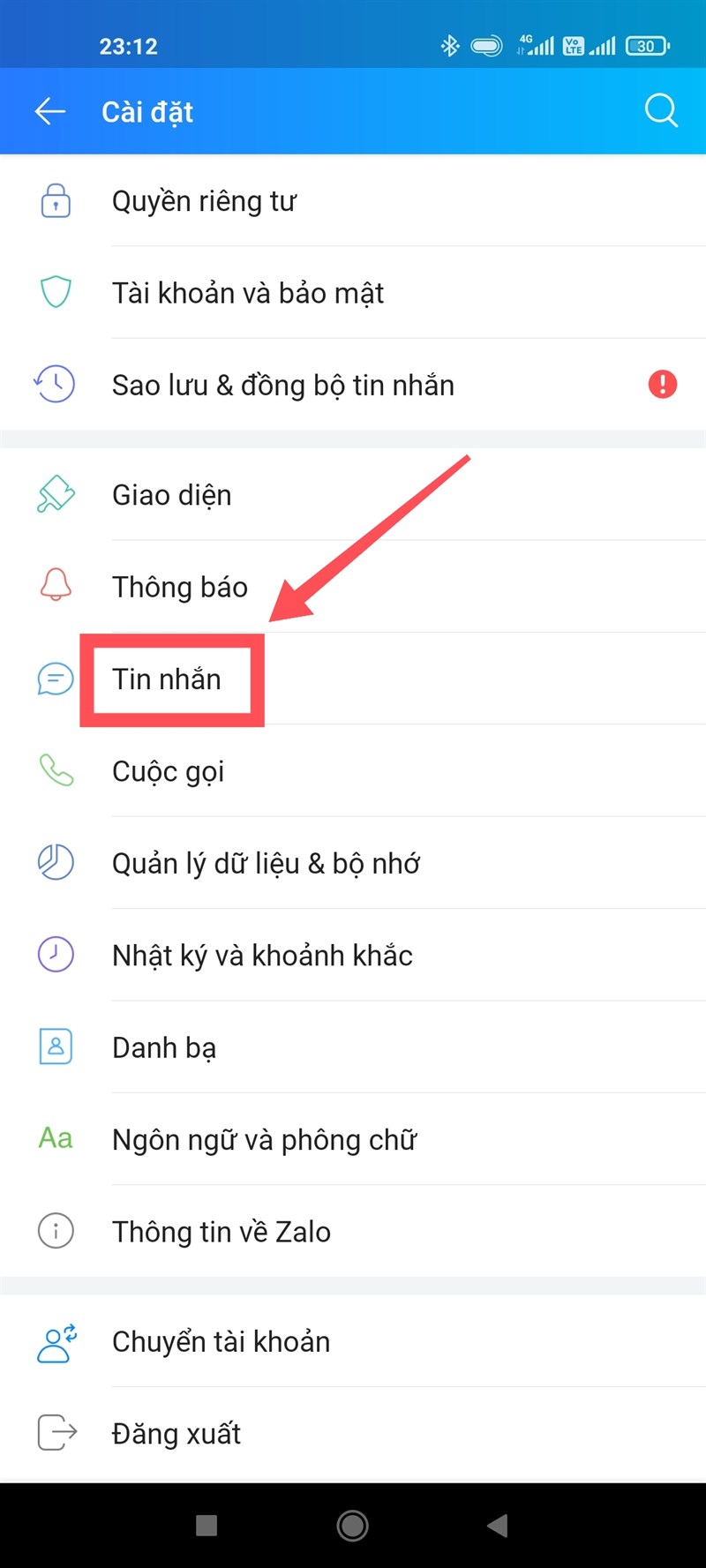 Chọn&nbsp;Tin nhắn