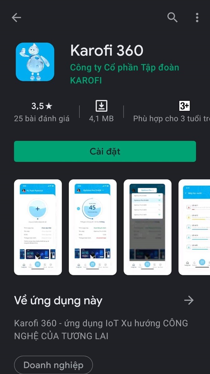 Tìm và tải ứng dụng Karofi 360 về thiết bị Android