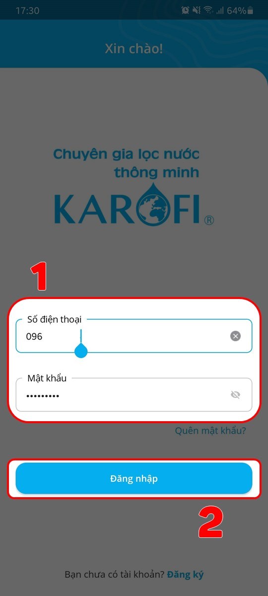 Cách đăng nhập ứng dụng Karofi 360