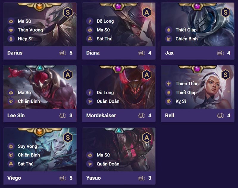 Đội h&igrave;nh Ma Sứ Chiến Binh DTCL M&ugrave;a 5