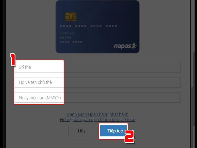 Điền th&ocirc;ng tin