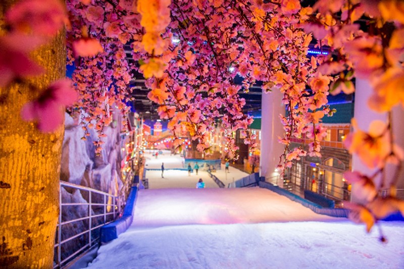 Toàn bộ cảnh quan của Snow Town ngập tràn hơi thở của Tết