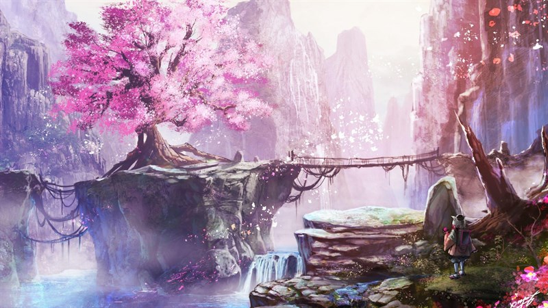 Ảnh nền hoa anh đào trong anime - 12 (Kích thước: 1920 x 1080)