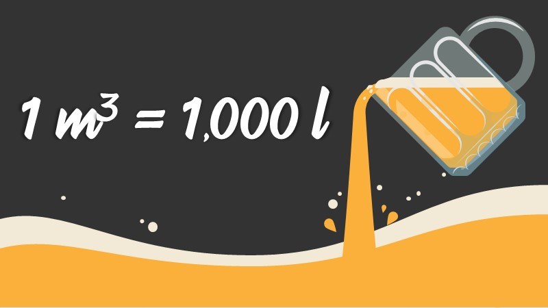 1m3 bằng bao nhiêu lít, ml, cm3, dm3? Quy đổi 1 mét khối (m3)