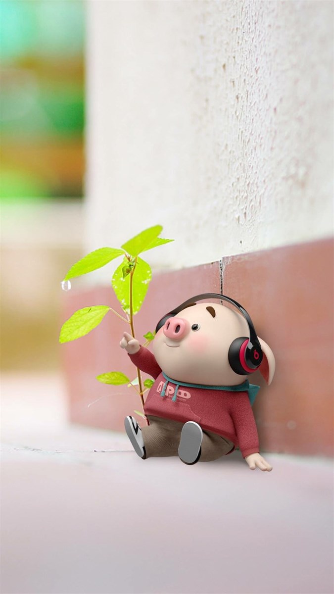 Ảnh nền Heo con dễ thương cho điện thoại - 11 (Kích thước: 1080 x 1920)