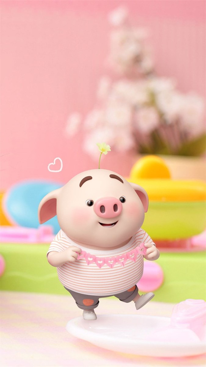Ảnh nền Heo con dễ thương cho điện thoại - 12 (Kích thước: 1080 x 1920)