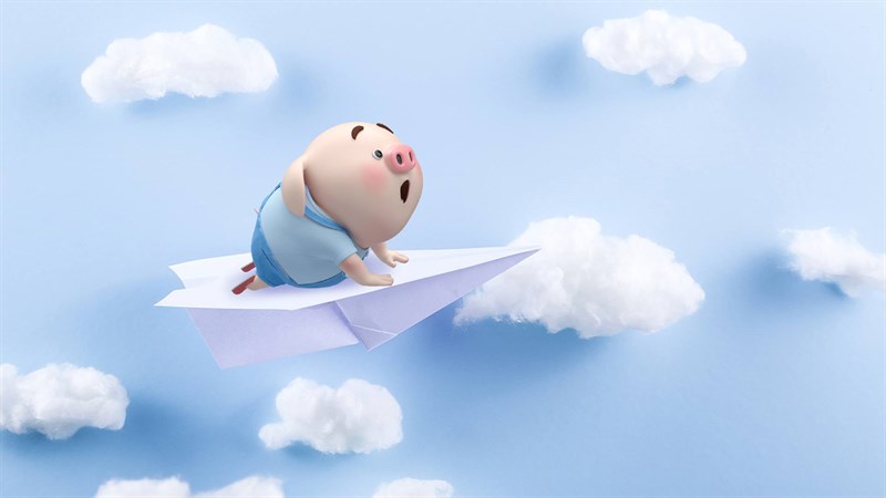 Ảnh nền Heo con dễ thương cho máy tính - 10 (Kích thước: 1920 x 1080)