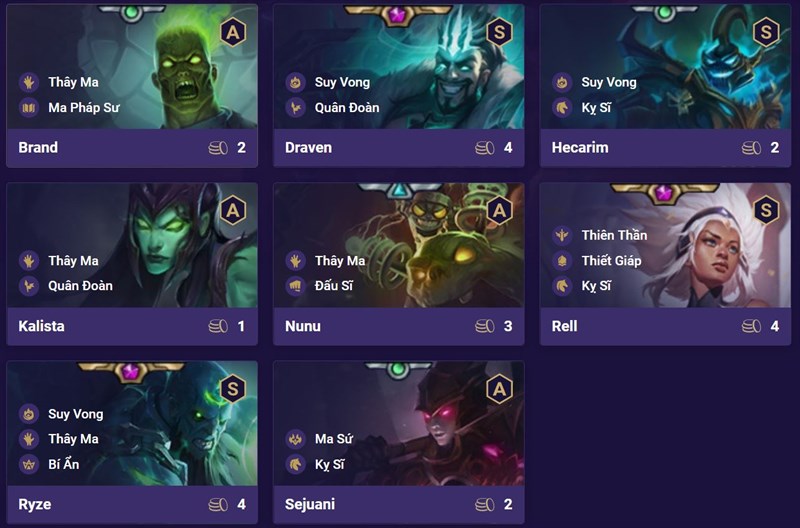 Đội h&igrave;nh Th&acirc;y Ma Kỵ Sĩ