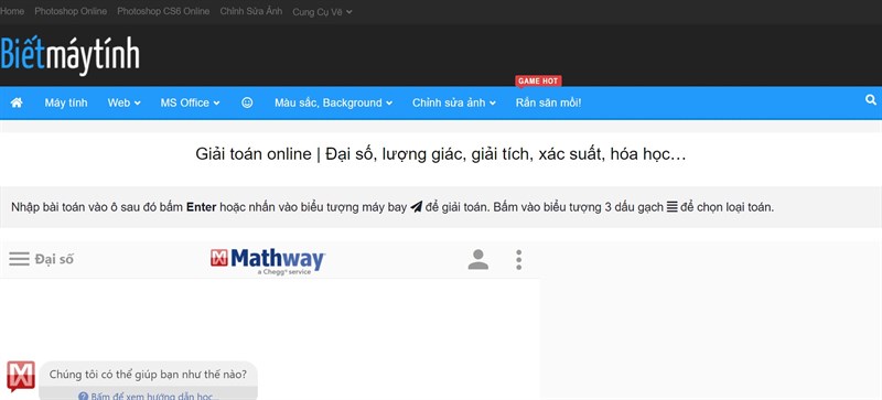 giải toán online: Thay vì bó buộc với sách giáo khoa truyền thống, bạn có thể thử sức với giải toán online trên Mathway. Với phương pháp giải toán đơn giản cùng nhiều tính năng hỗ trợ, việc giải toán của bạn sẽ trở nên dễ dàng hơn bao giờ hết. Hãy thử ngay nào!