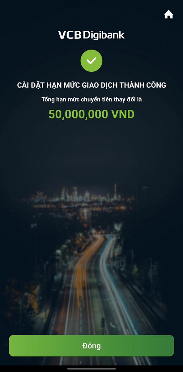 Thành công nâng hạn mức chuyển tiền Vietcombank lên 1 tỷ