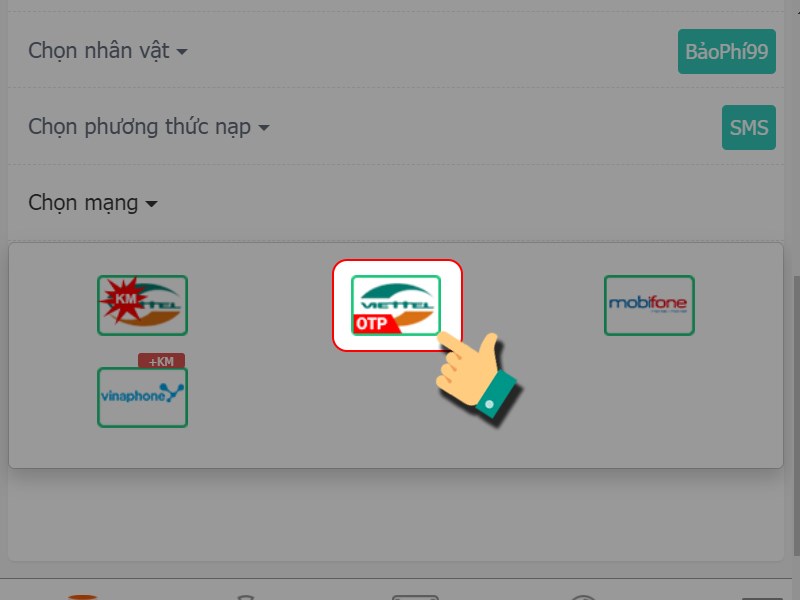 Chọn nh&agrave; mạng