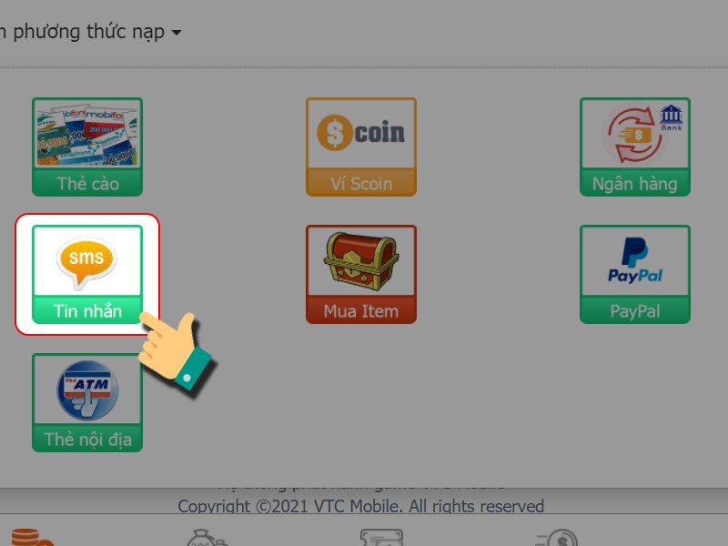 Nạp bằng tin nhắn
