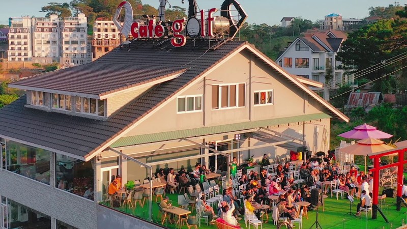 Dalat Golf Cafe nhìn từ trên cao