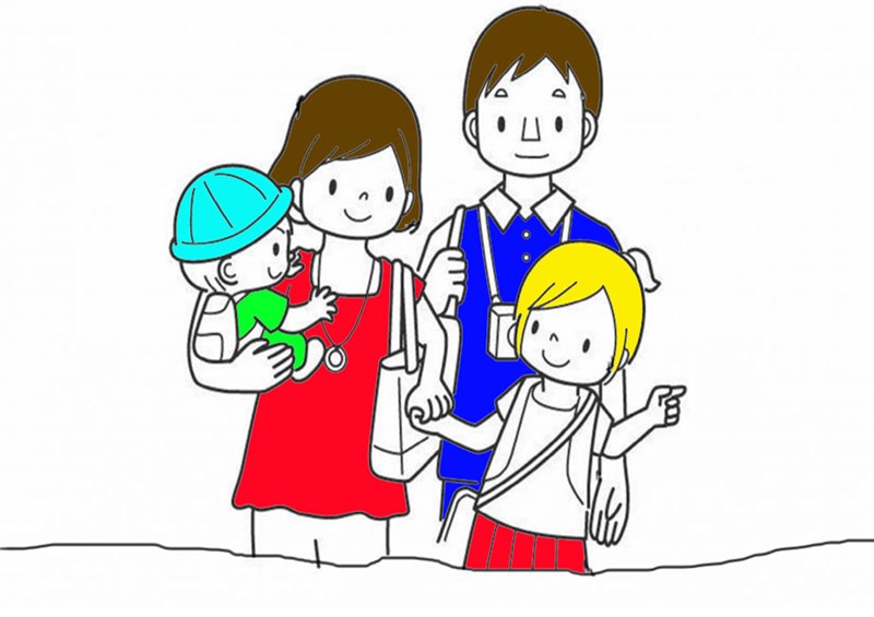 Ảnh hoạt hình về gia đình hạnh phúc