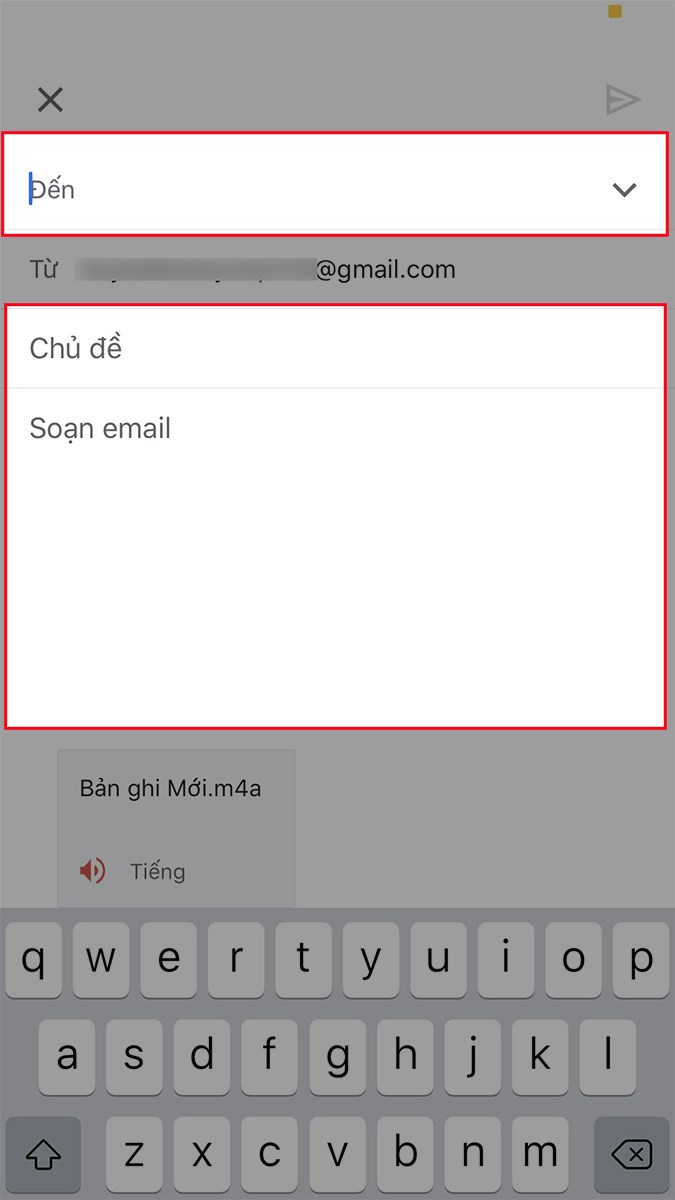 Nhập tên người nhận, chủ đề và nội dung của mail vào các mục tương ứng