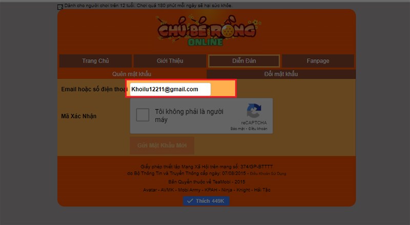 Cách lấy lại mật khẩu game Ngọc Rồng online thành công 100%