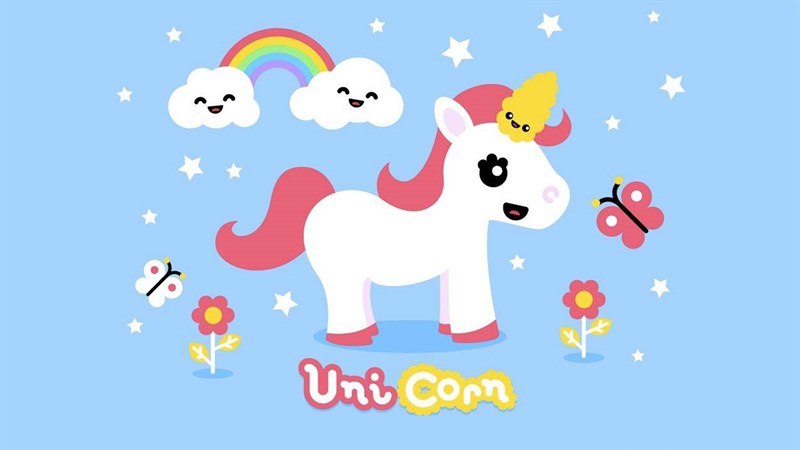 Hình nền Unicorn cute 15 - Kích thước 1920 x 1080