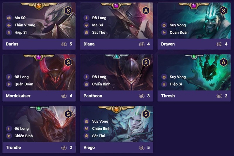 Đội hình Đồ Long Suy Vong DTCL Mùa 5 Đội hình Đồ Long Suy Vong DTCL Mùa 5